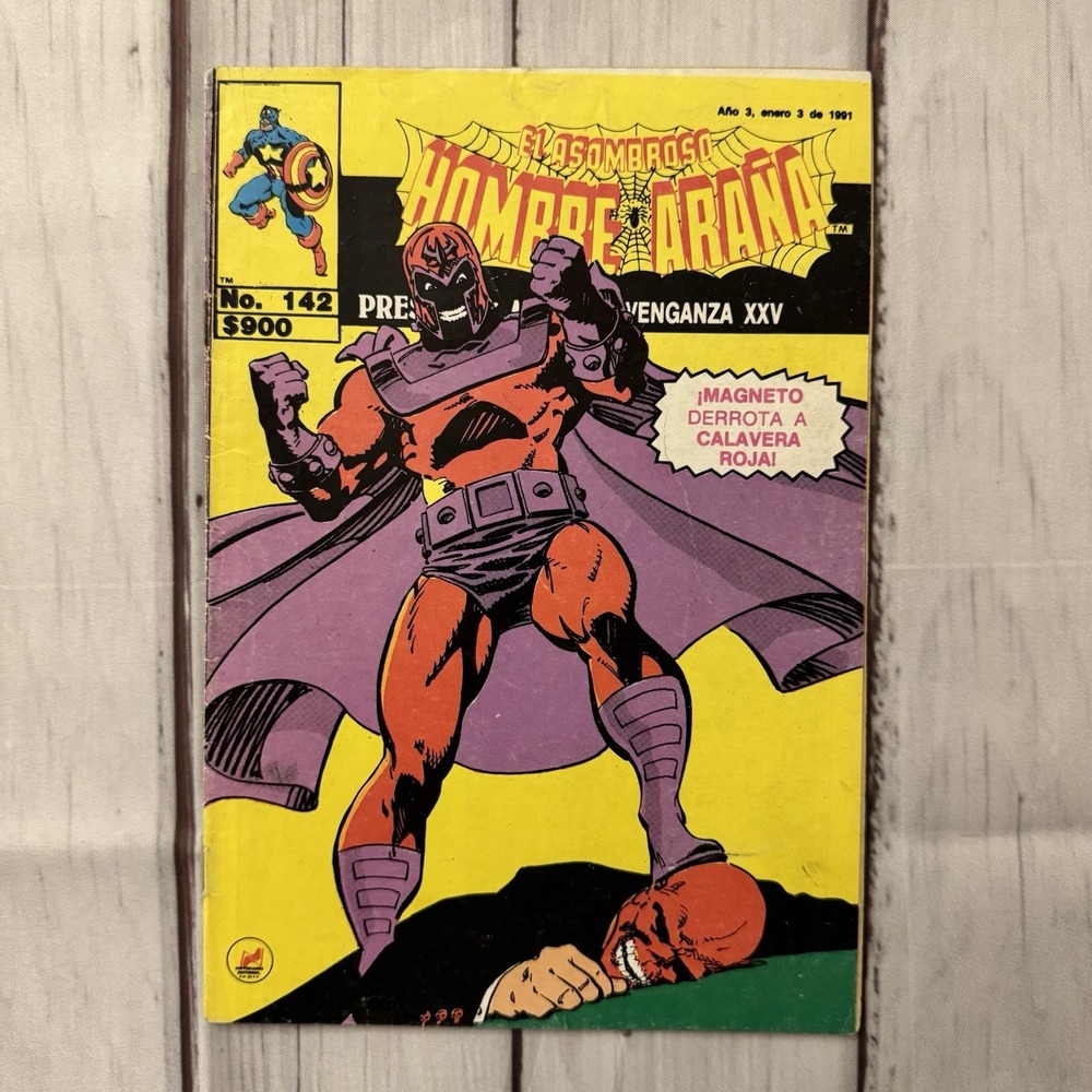 Asombroso Hombre Araña #142 Magneto Red Skull Mexico Comic 1991 Captin America